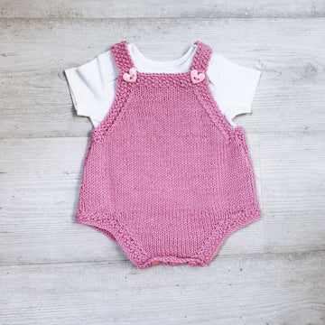 Saskia Romper with moss stitch edge 0-2 yrs