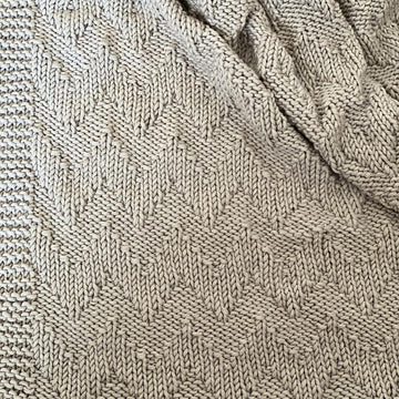 Easy Chevron Knitted Blanket