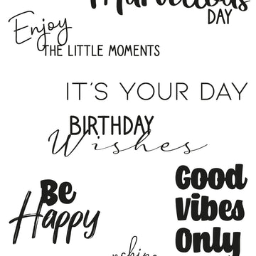 Sizzix Clear Stamps - Everyday Sentiments #2 by Lisa Jones