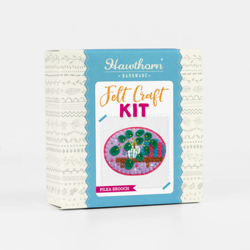 Hawthorn Handmade Pilea Felt Craft Brooch Kit - 8cm