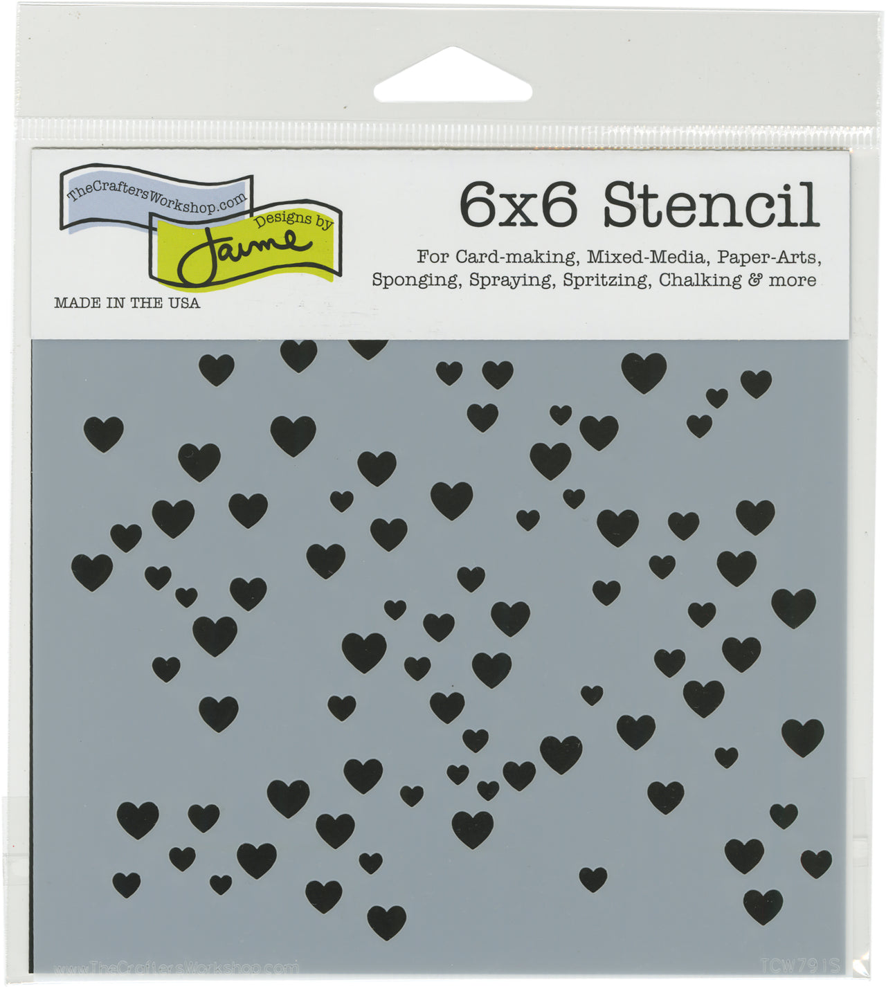 The Crafter's Workshop Crafter's Workshop Template 6"X6" - Micro Heart