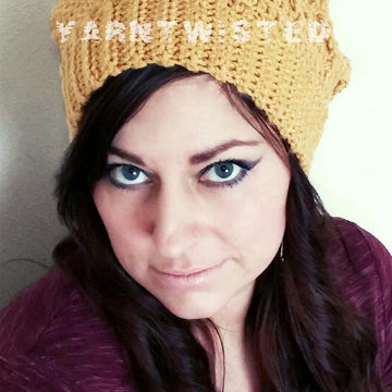 Sunny Spiral cabled slouchy hat