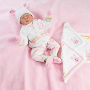 Premature baby bunny cardi set