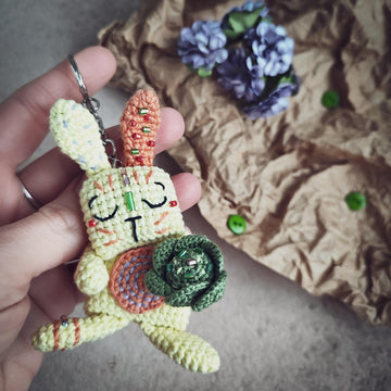 Miniature Bunny with Cabbage
