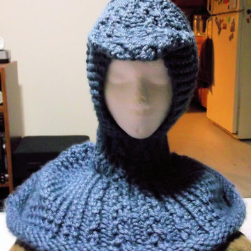 Cabled Hooded Cowl