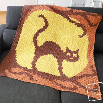 Cat Moon Rising Blanket