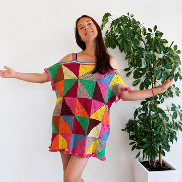 Scrap Yarn Granny Dress