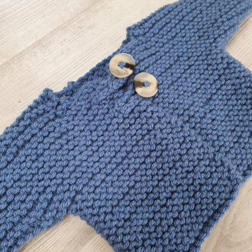 Baby chunky knitted cardigan 0-2 years for beginners