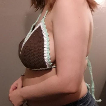 Crochet Pattern Teal Bikini Top