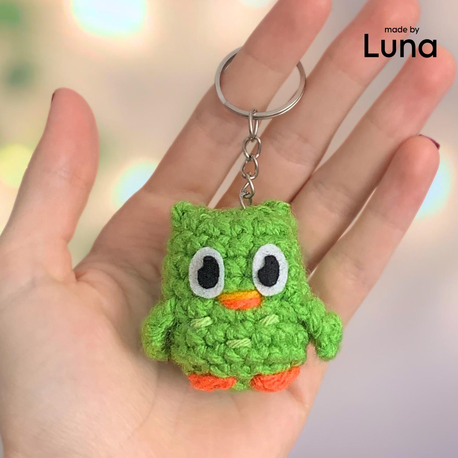Duolingo-inspired Owl Crochet Pattern | Keychain Amigurumi