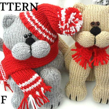 Knit Pattern Cat Animal Patterns Children Toy