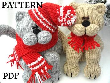Knit Pattern Cat Animal Patterns Children Toy