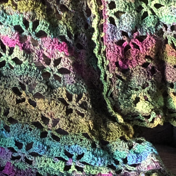 Hibiscus Rose Shawl Wrap Crochet Pattern