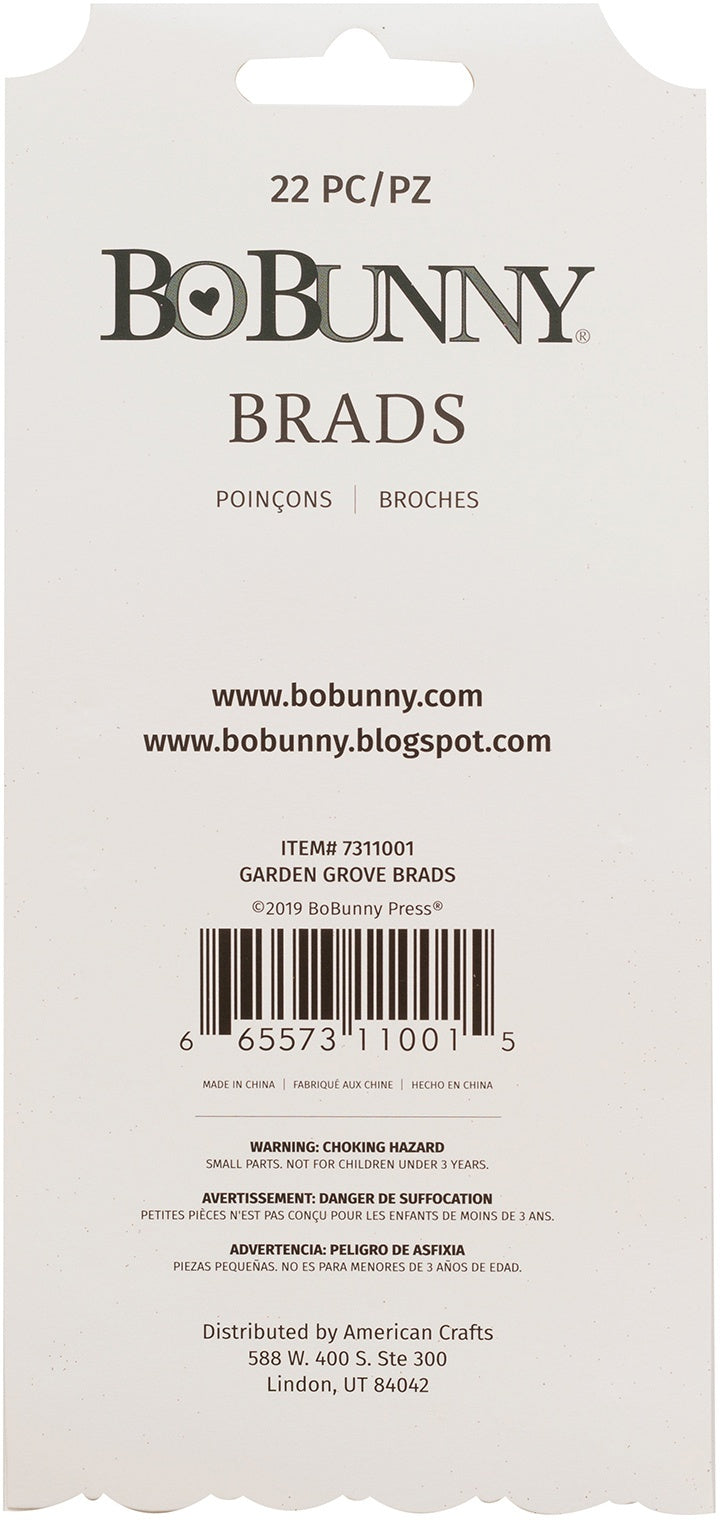 American Crafts Garden Grove Brads 22/Pkg - 620874