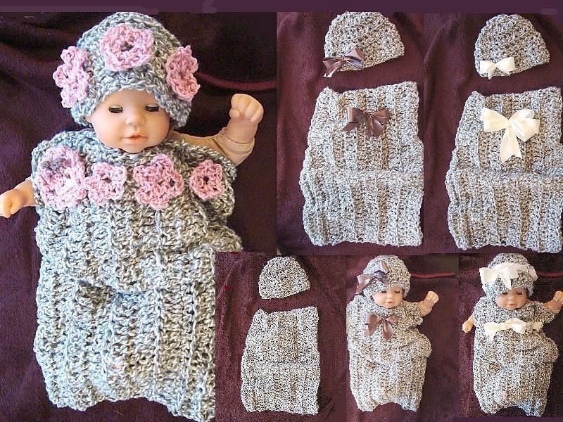 333, ROSE-BUD, COCOON AND HAT SET