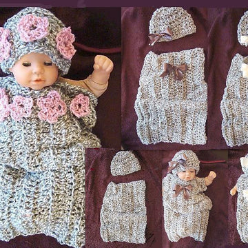 333, ROSE-BUD, COCOON AND HAT SET