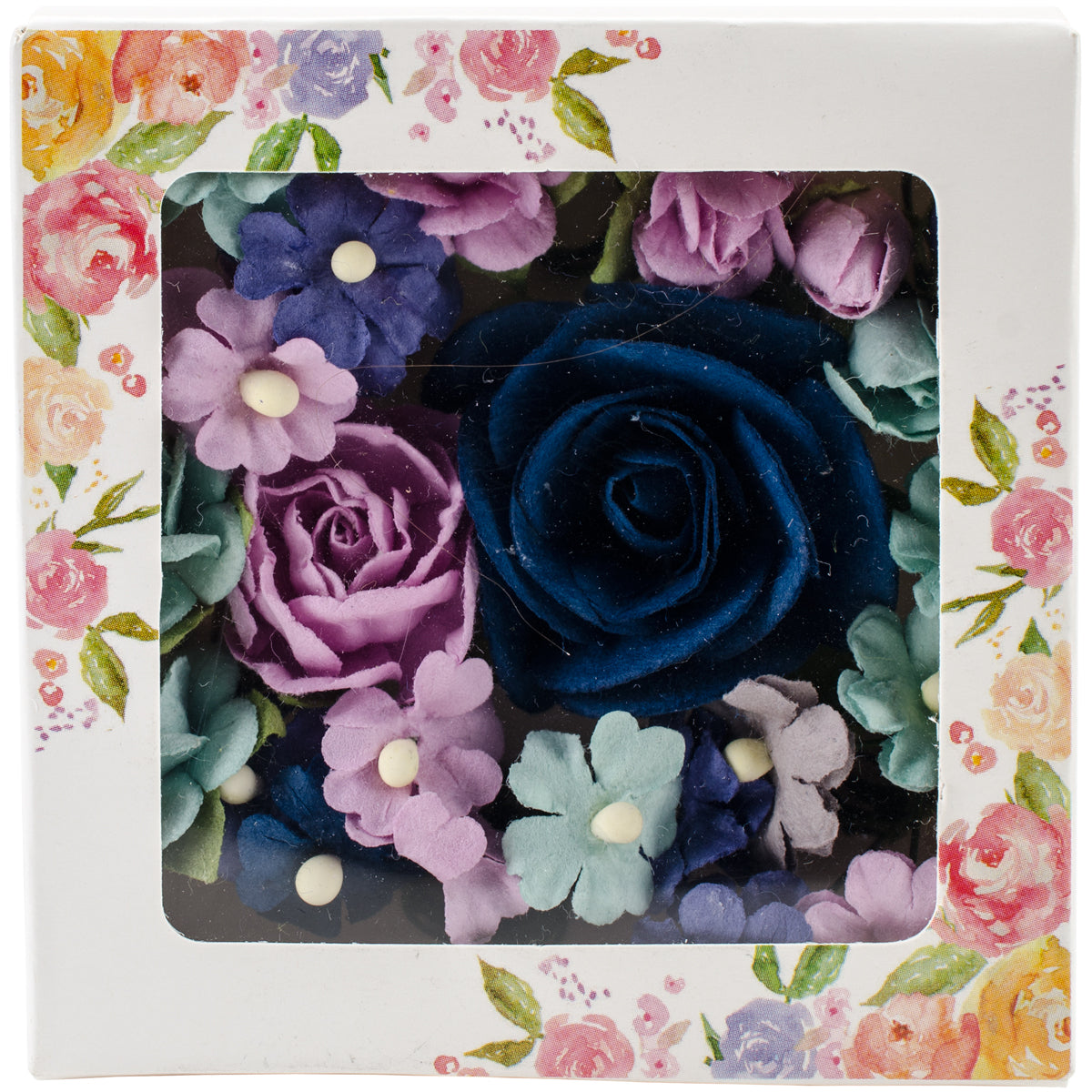 Prima Marketing Mulberry Paper Flowers - Bluebell/Bouquet Mix
