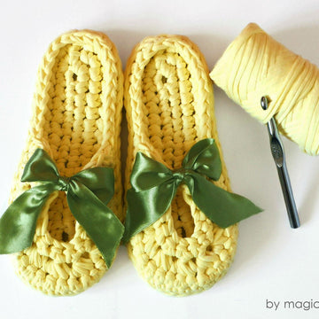Adjustable T-shirt yarn slippers