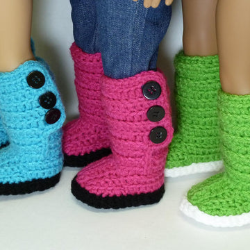 Mini Sweater Boots - 18" American Girl Doll Shoes