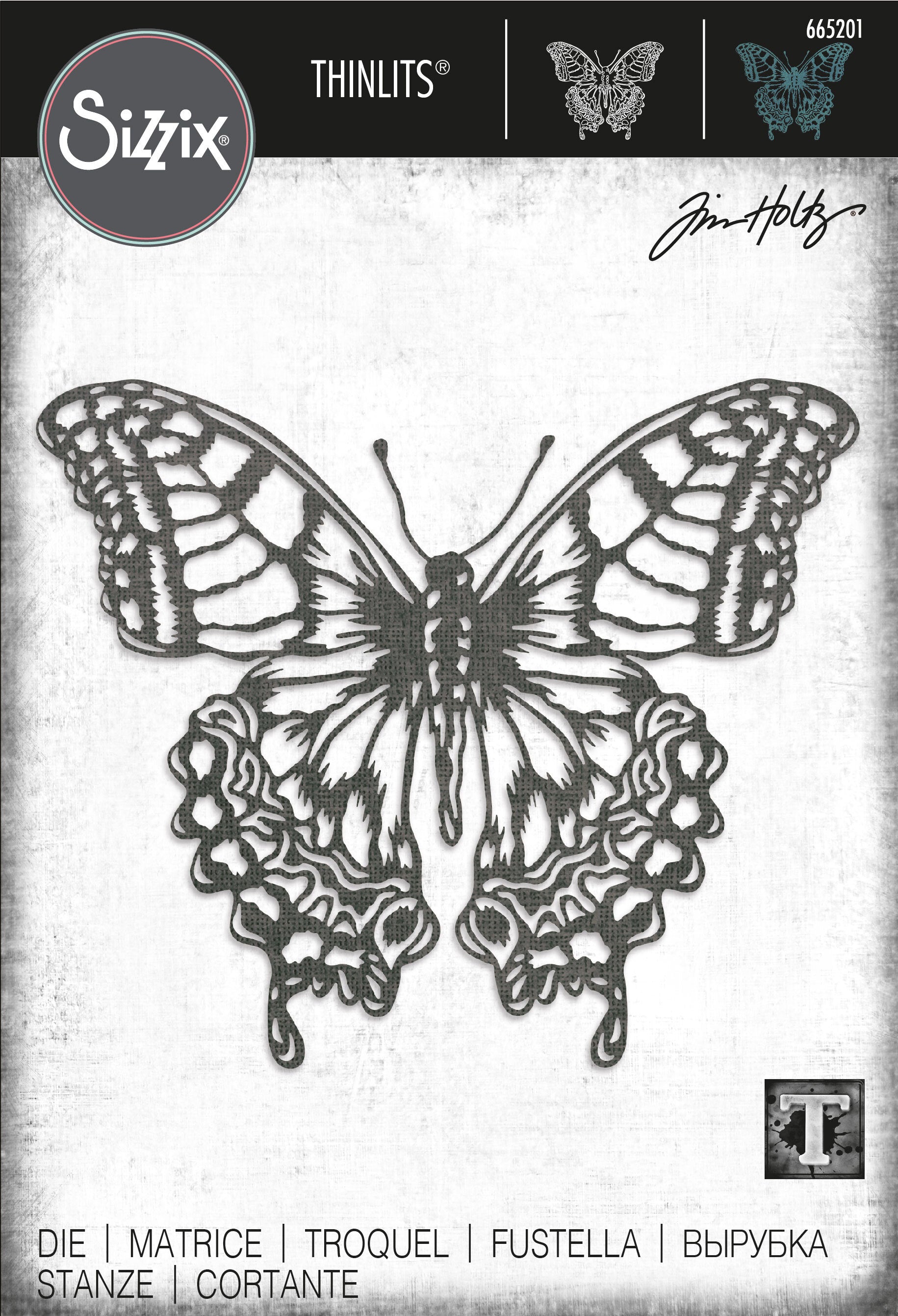 Sizzix Thinlits Die - Perspective Butterfly by Tim Holtz