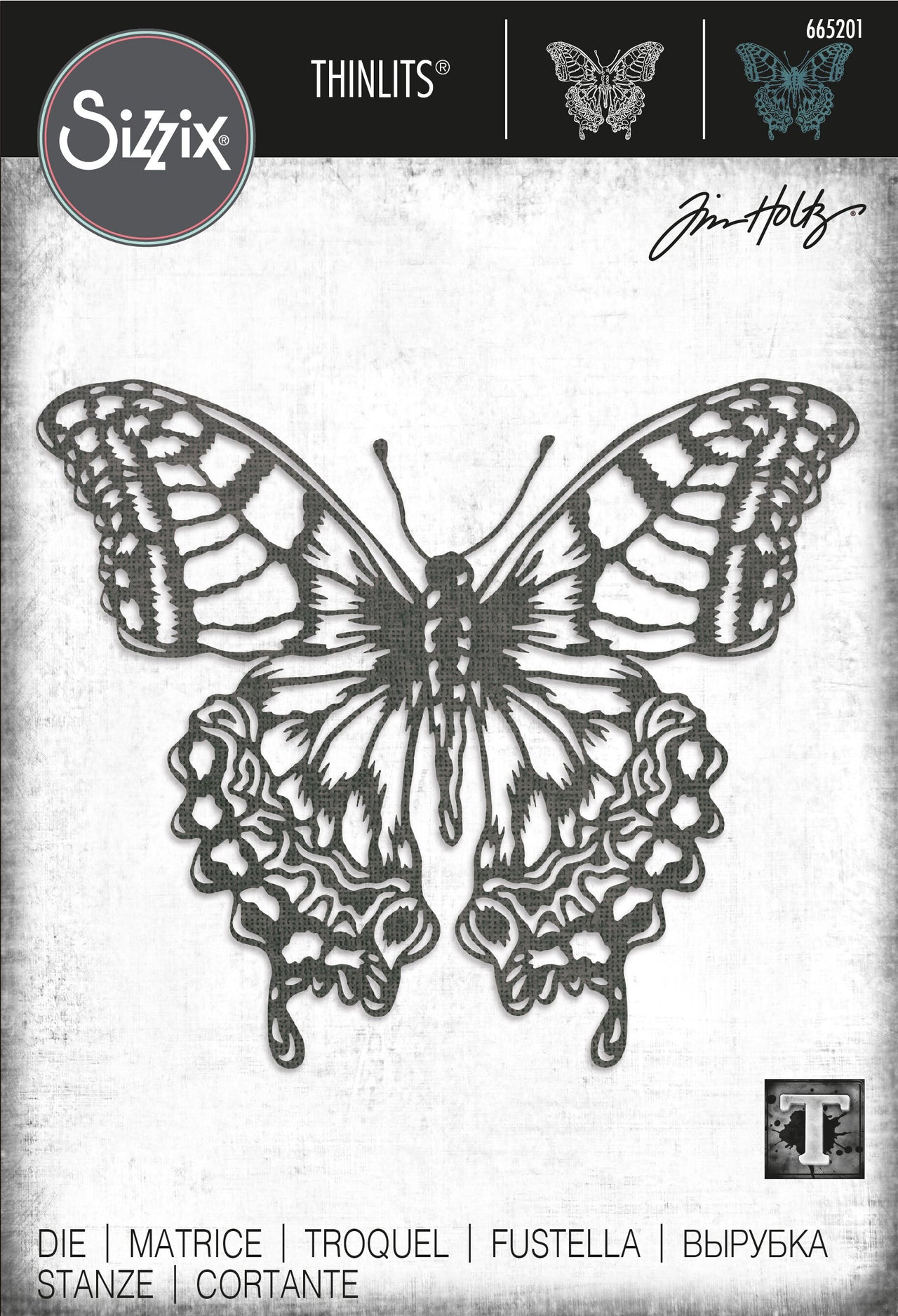 Sizzix Thinlits Die - Perspective Butterfly by Tim Holtz