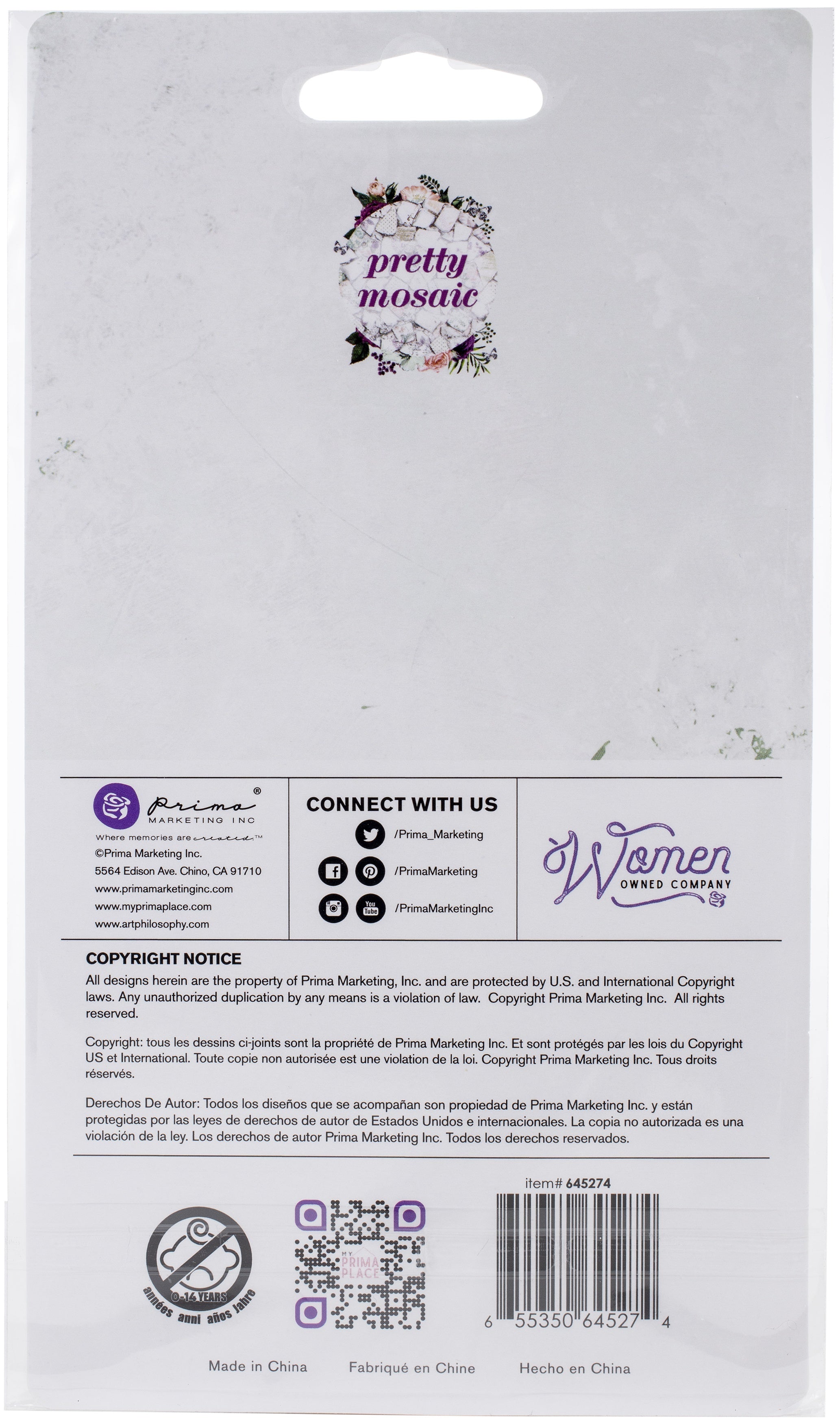 Prima Marketing Pretty Mosaic Wood Stickers 14/Pkg - 620931