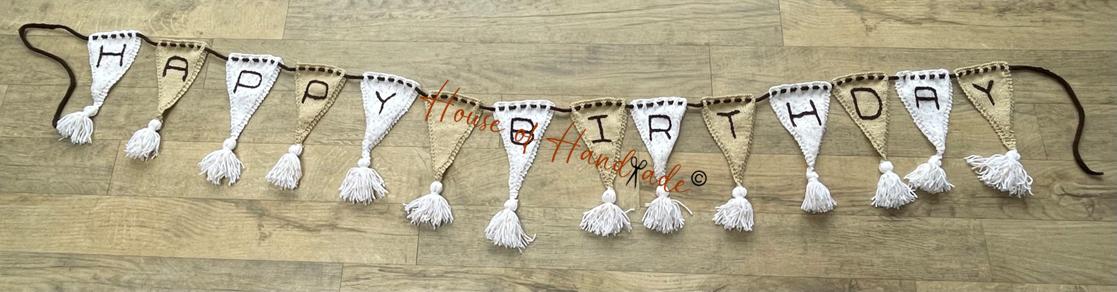 Personalised Interchangeable Bunting Knitting Pattern