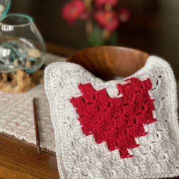 C2C Heart Washcloth