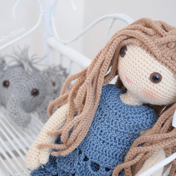 Josefina Doll And Jeffery Elephant Pillow Amigurumi
