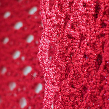 Lacy Shawl with Beaded Edging