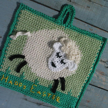 Larry Lamb Easter Potholder