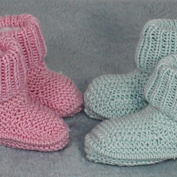 Baby Simple 2 Button Circular Booties