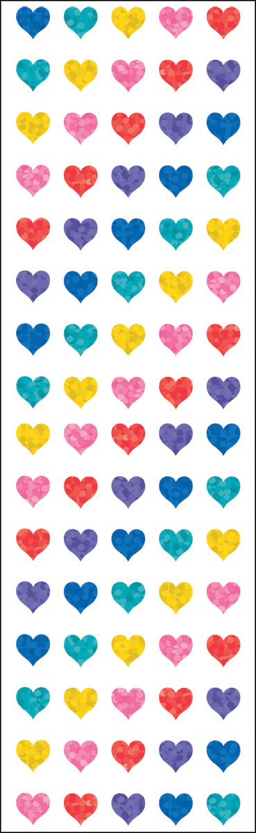 Mrs. Grossman's Stickers - Multicolor Micro Hearts