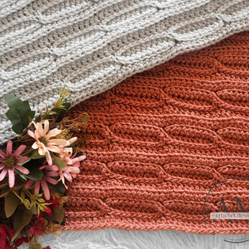 Cables knit-look blanket