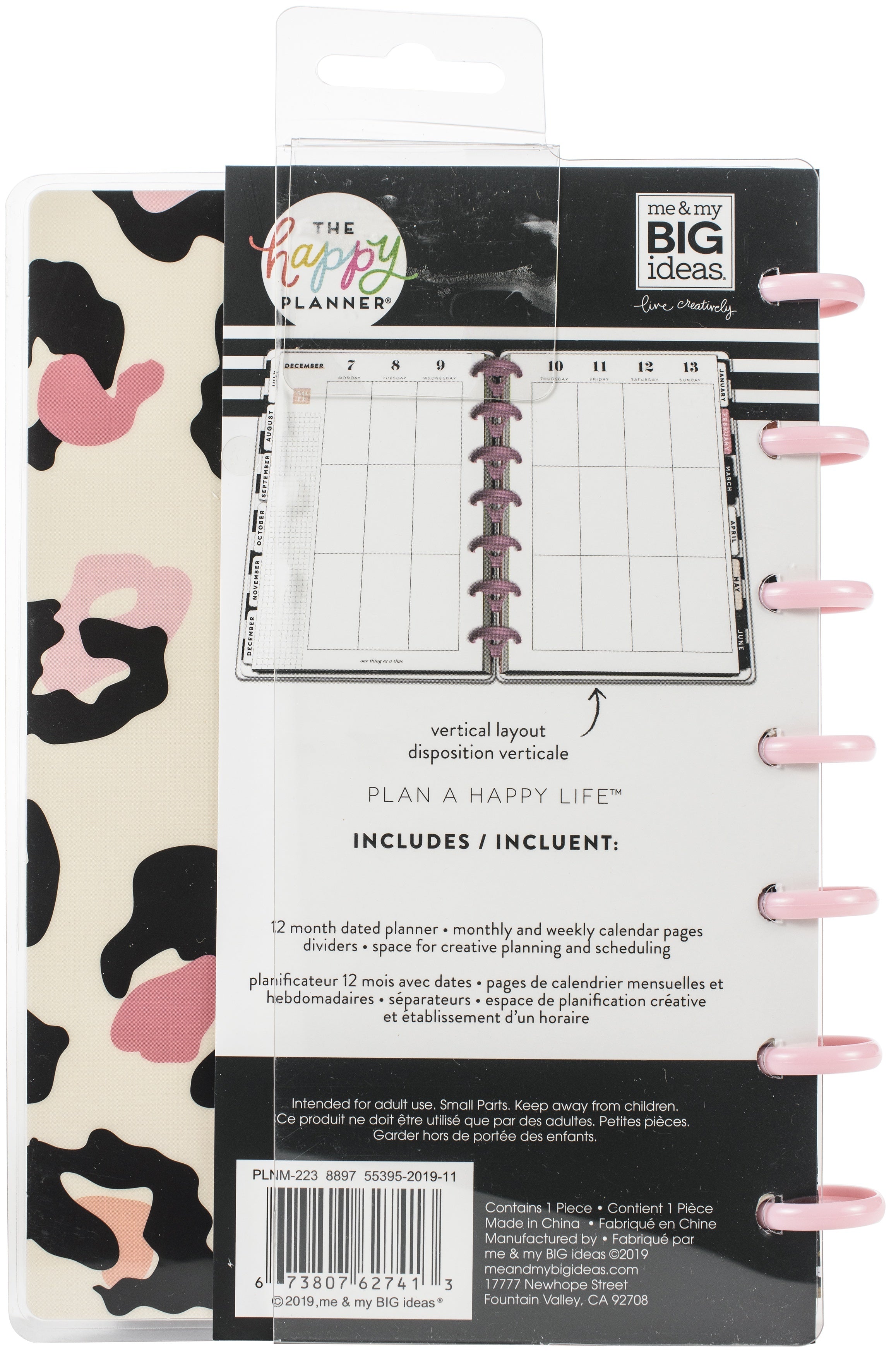 Happy Planner 12-Month Dated Mini Planner - Wild Styled, July 2020-June 2021