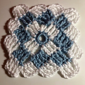 Scrappy Clouds Crosshatch Coaster