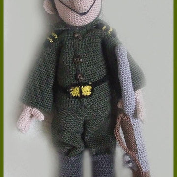 Soldier Peace amigurumi doll