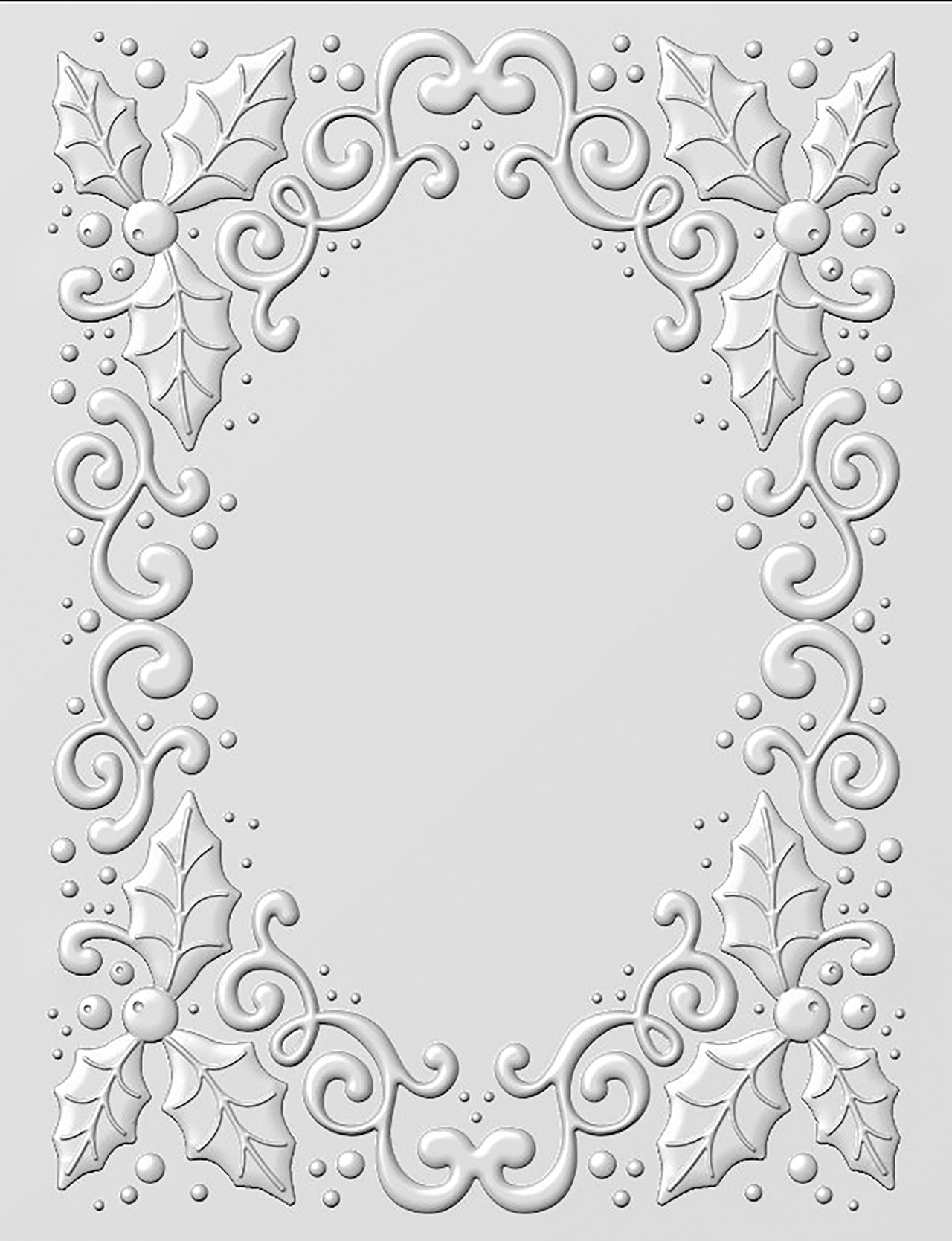 Creative Expressions 3D Embossing Folder 5.75"X7.5" - Holly Swirls