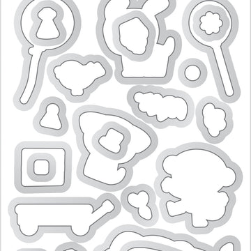 Doodlebug Clear Doodle Stamps - Party Animals Boy, Party Time