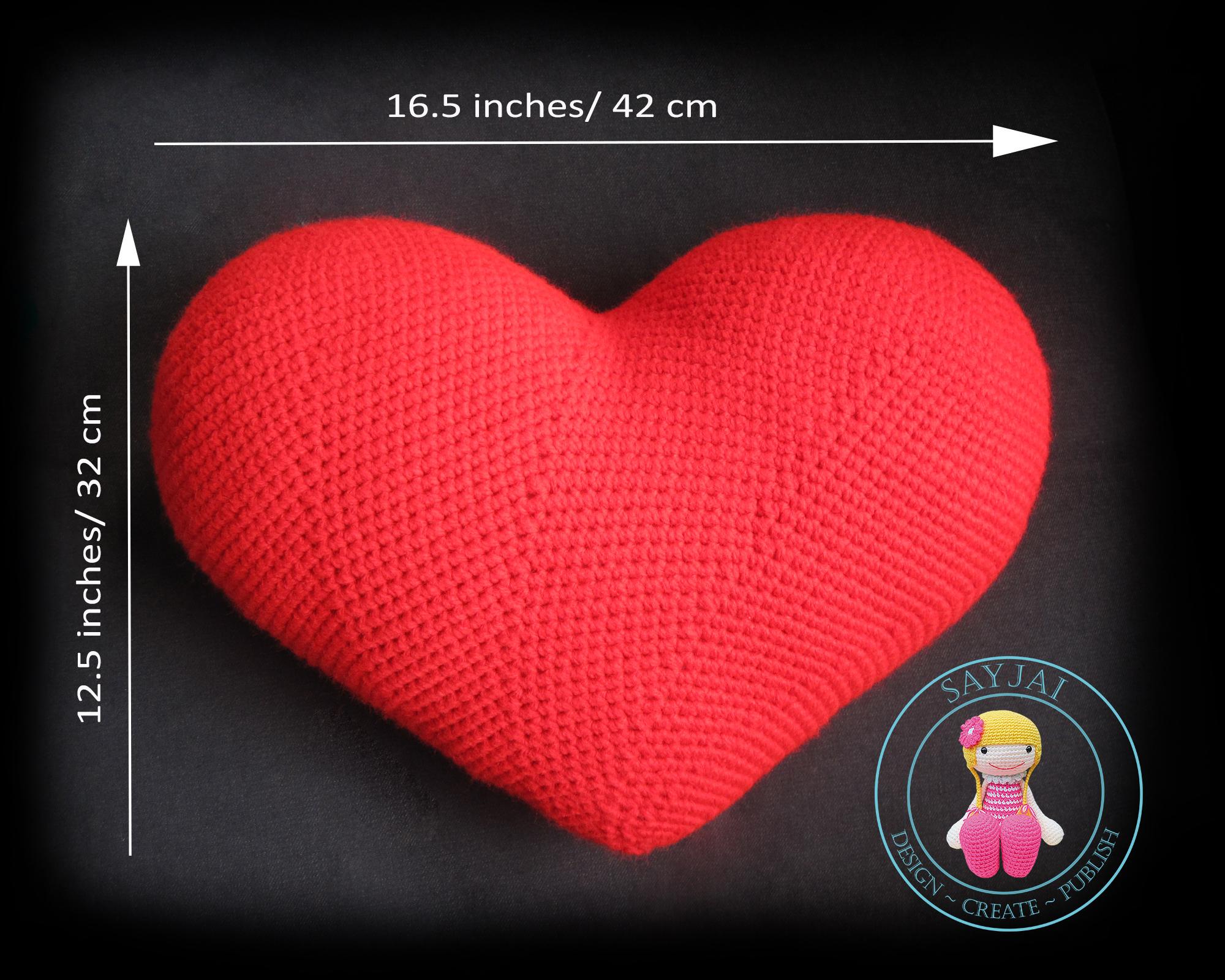 Heart Cushion - PDF crochet pattern