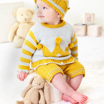 Baby Play Suit, Cardigan, Sweater, Hat and Shorts in King Cole Cottonsoft - 6022 - Leaflet