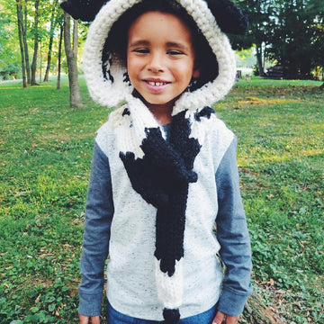 Caldwell the Cow Hooded Scarf