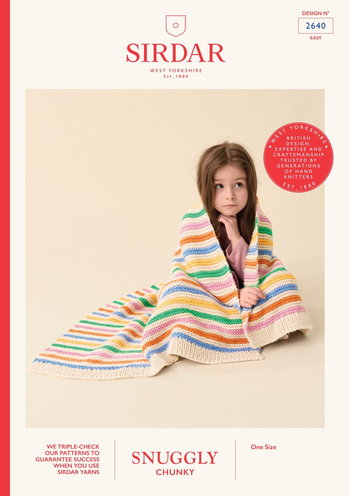 Scandi Stripes Blanket  in Sirdar Snuggly Chunky - 2640 - Downloadable PDF