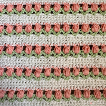 Mini Tulips in a Row Baby Blanket