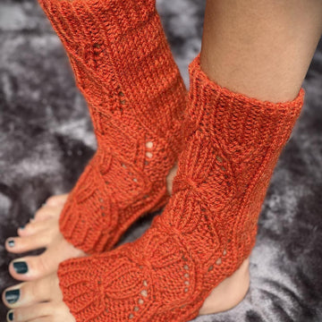 Lacy Red Yoga Socks
