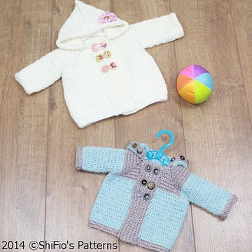 282 Buttons Hooded Jacket Crochet Pattern #282