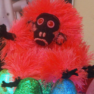 Pinky the fluorescent egg-laying space orangutan