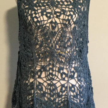 Scalloped Edge Trapeze Tunic Tank Top