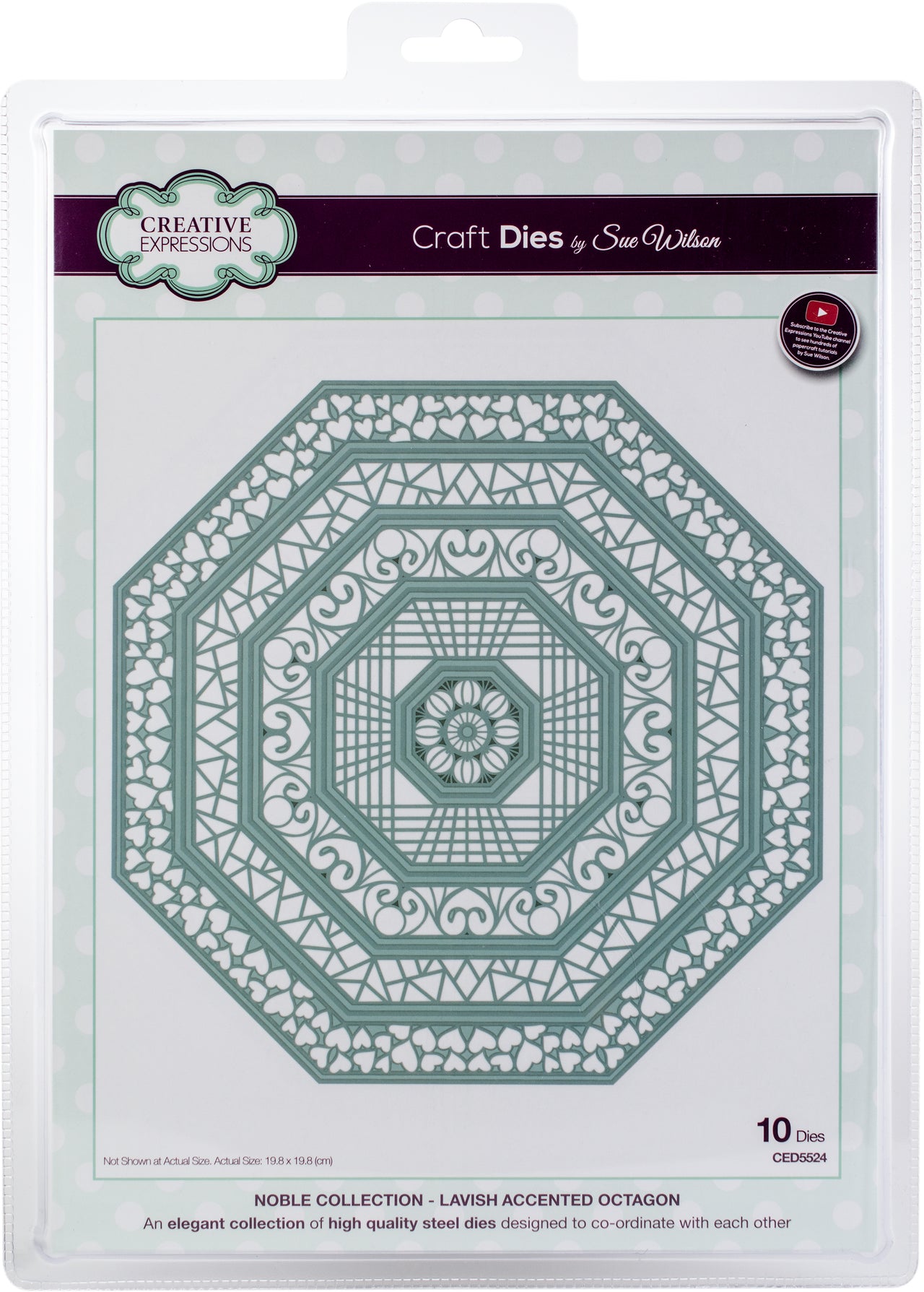 Creative Expressions Craft Dies By Sue Wilson - Noble-Lavish Accented Octagon