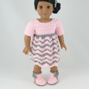 Reversible Chevron Dress - 18" American Girl Doll